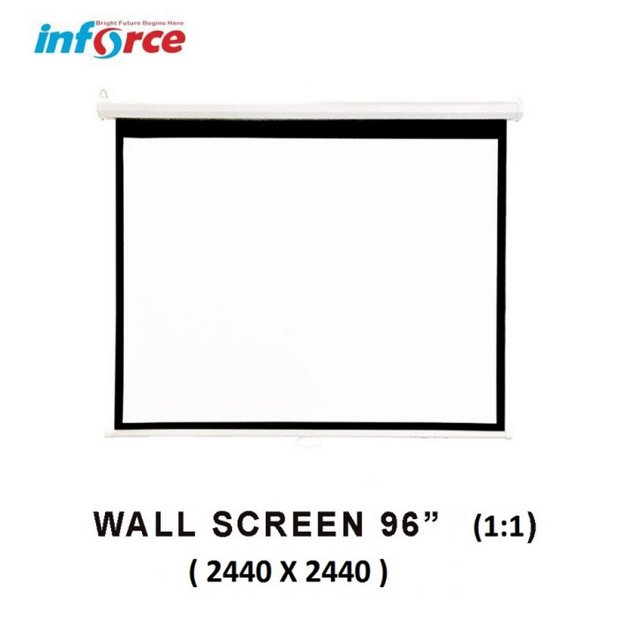 Layar Proyektor INFORCE Manual Wall 96 inch